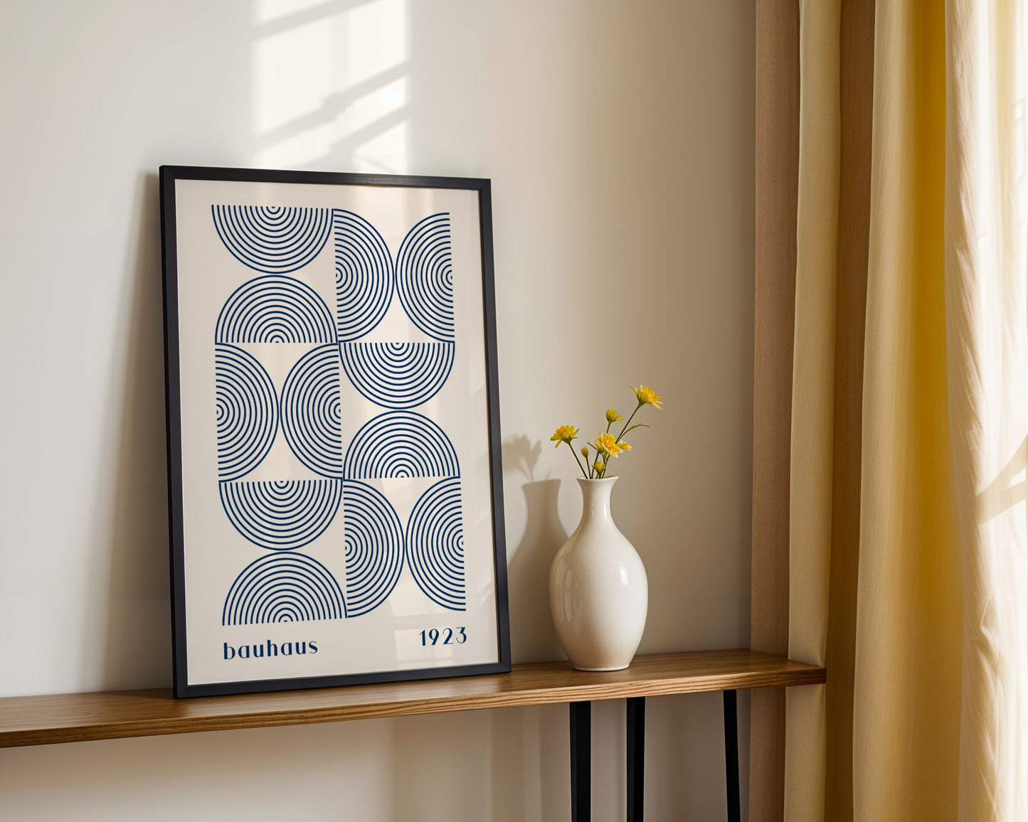 Bauhaus 1923 Geometric Arches Framed Poster - Image 1