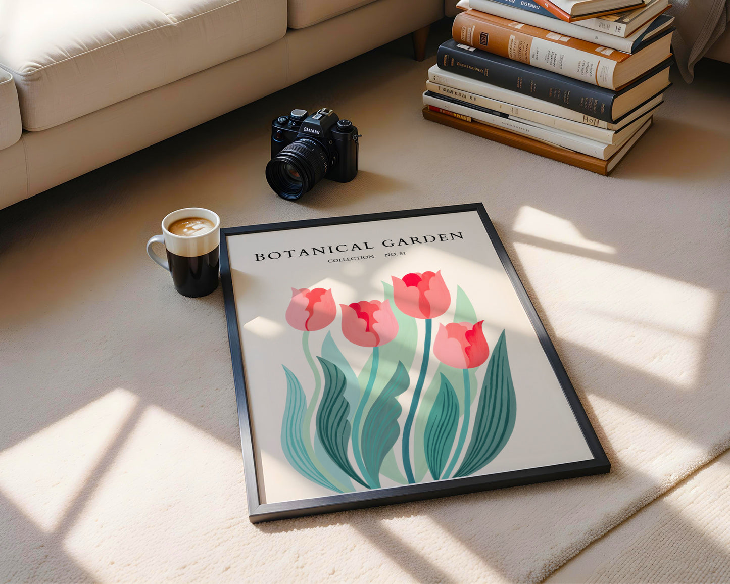 Pink Tulip Botanical Garden Framed Poster – Framed Wall Art Poster - Image 4