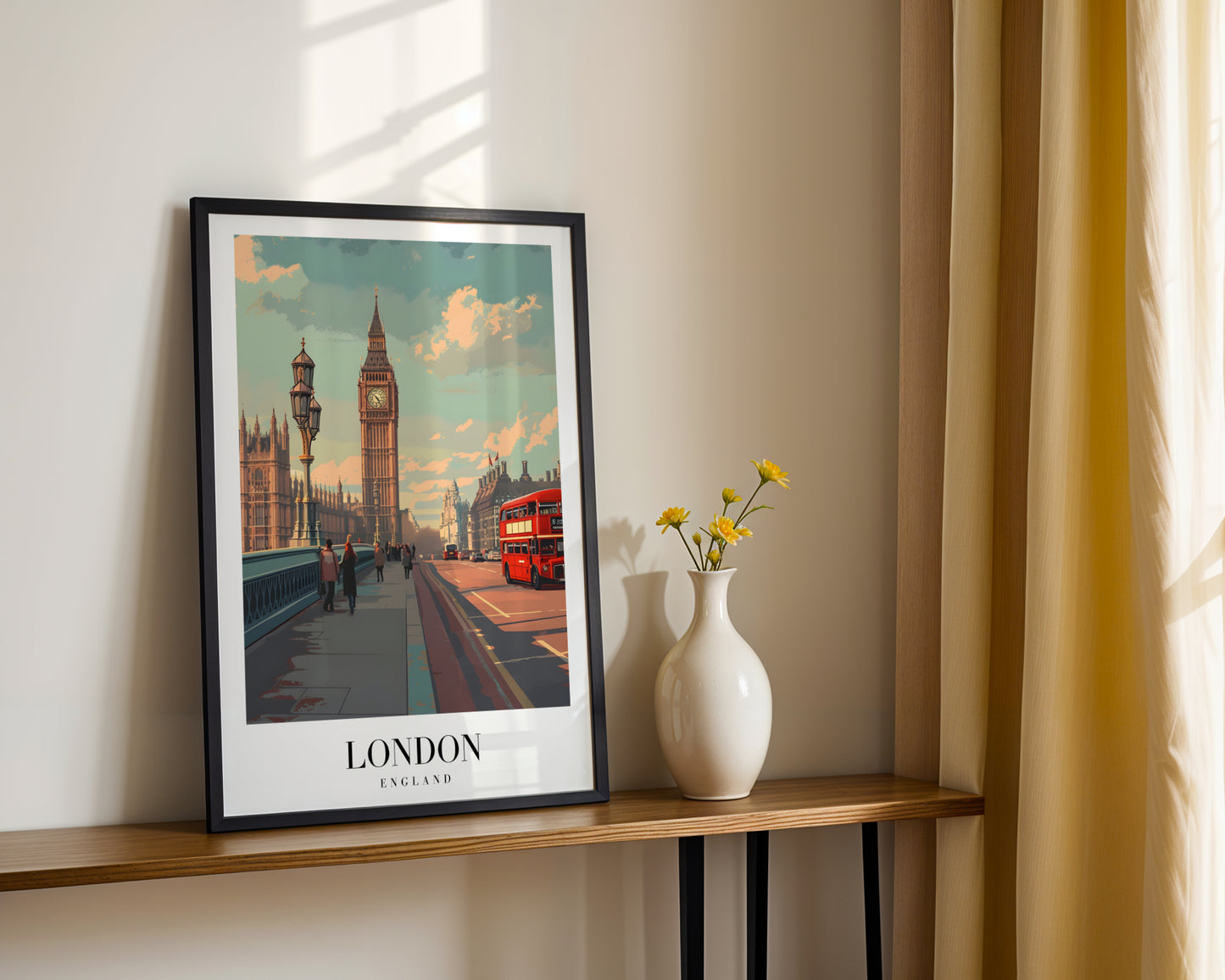Iconic London Big Ben Cityscape Framed Poster – Framed Wall Art Poster - Image 2