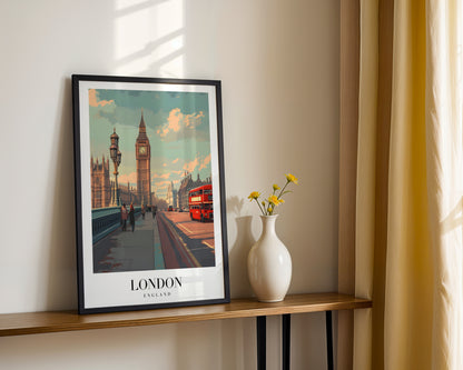 Iconic London Big Ben Cityscape Framed Poster – Framed Wall Art Poster - Image 2