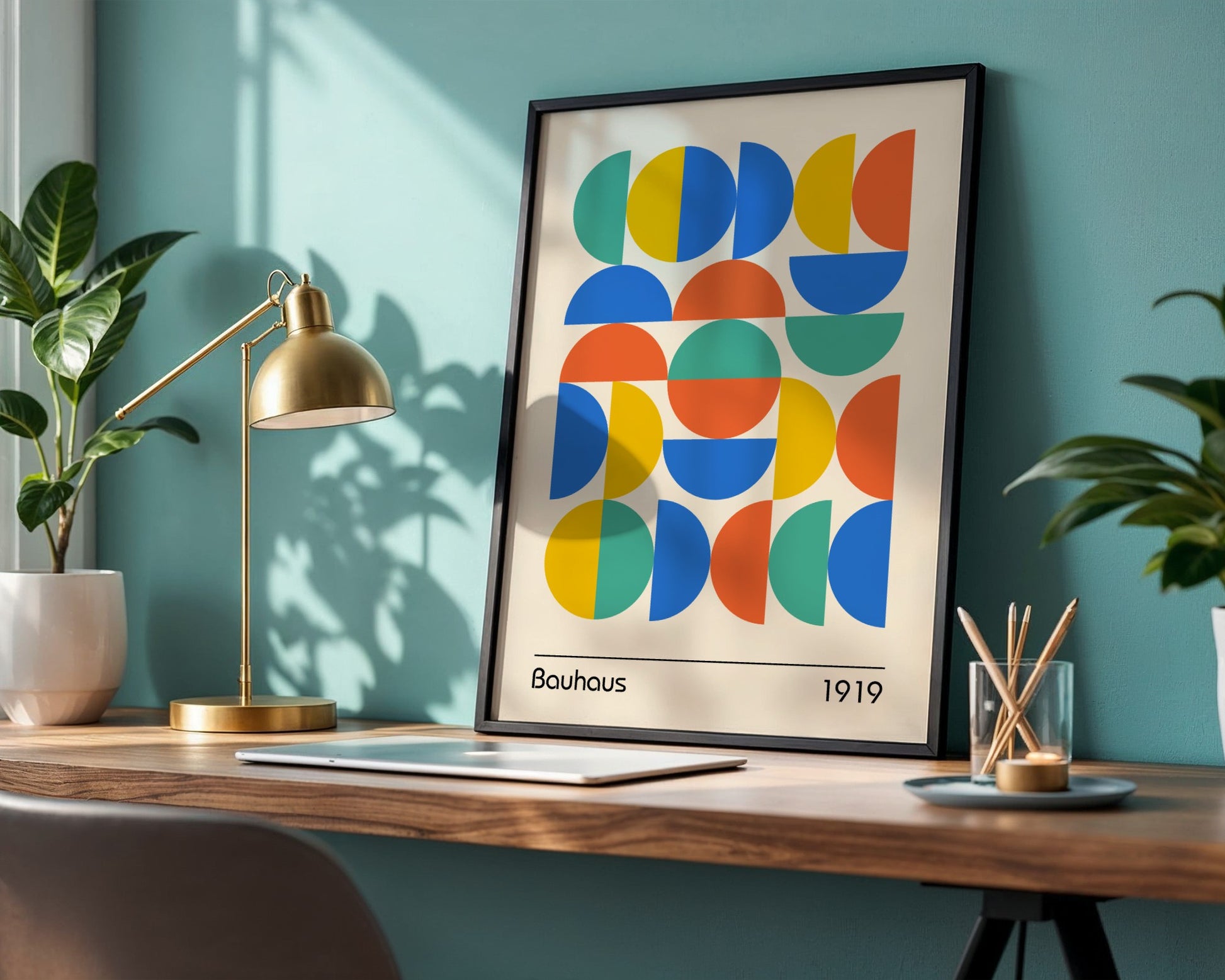 Bauhaus Rhythmic Patterns Framed Poster - Image 3