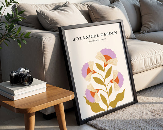 Botanical Garden Stylized Floral Framed Poster – Framed Wall Art Poster - Image 2