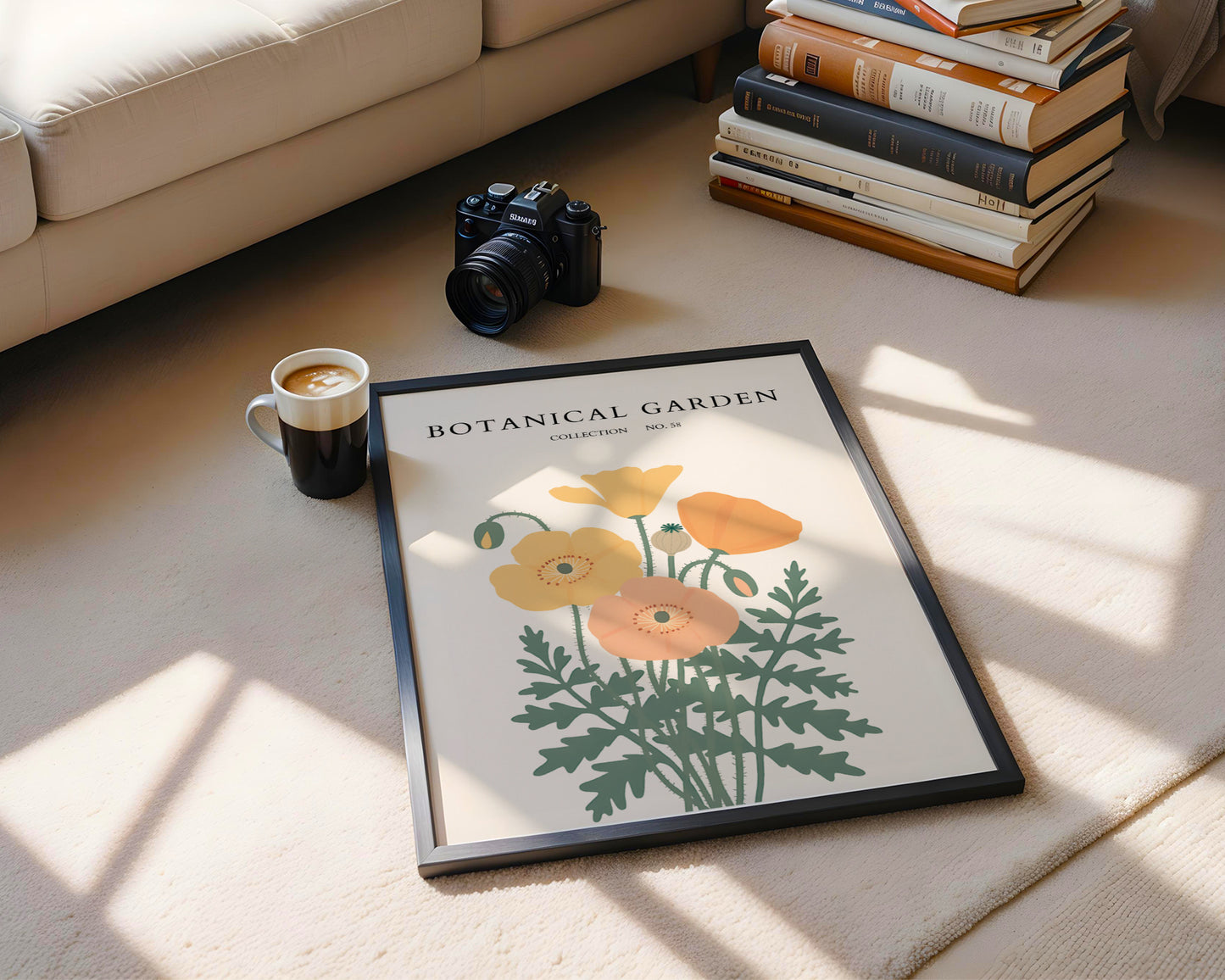 Botanical Poppies Framed Poster – Framed Wall Art Poster - Image 2
