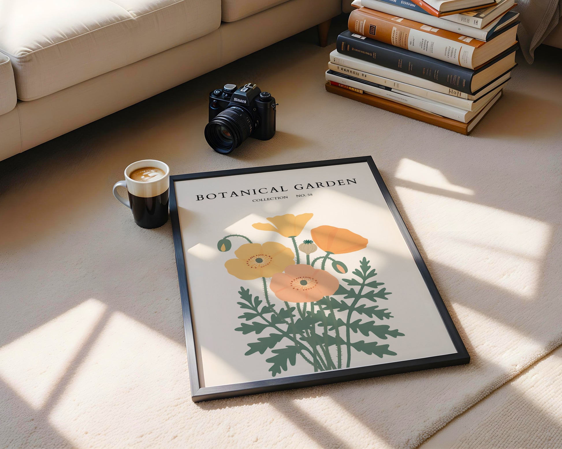 Botanical Poppies Framed Poster – Framed Wall Art Poster - Image 2
