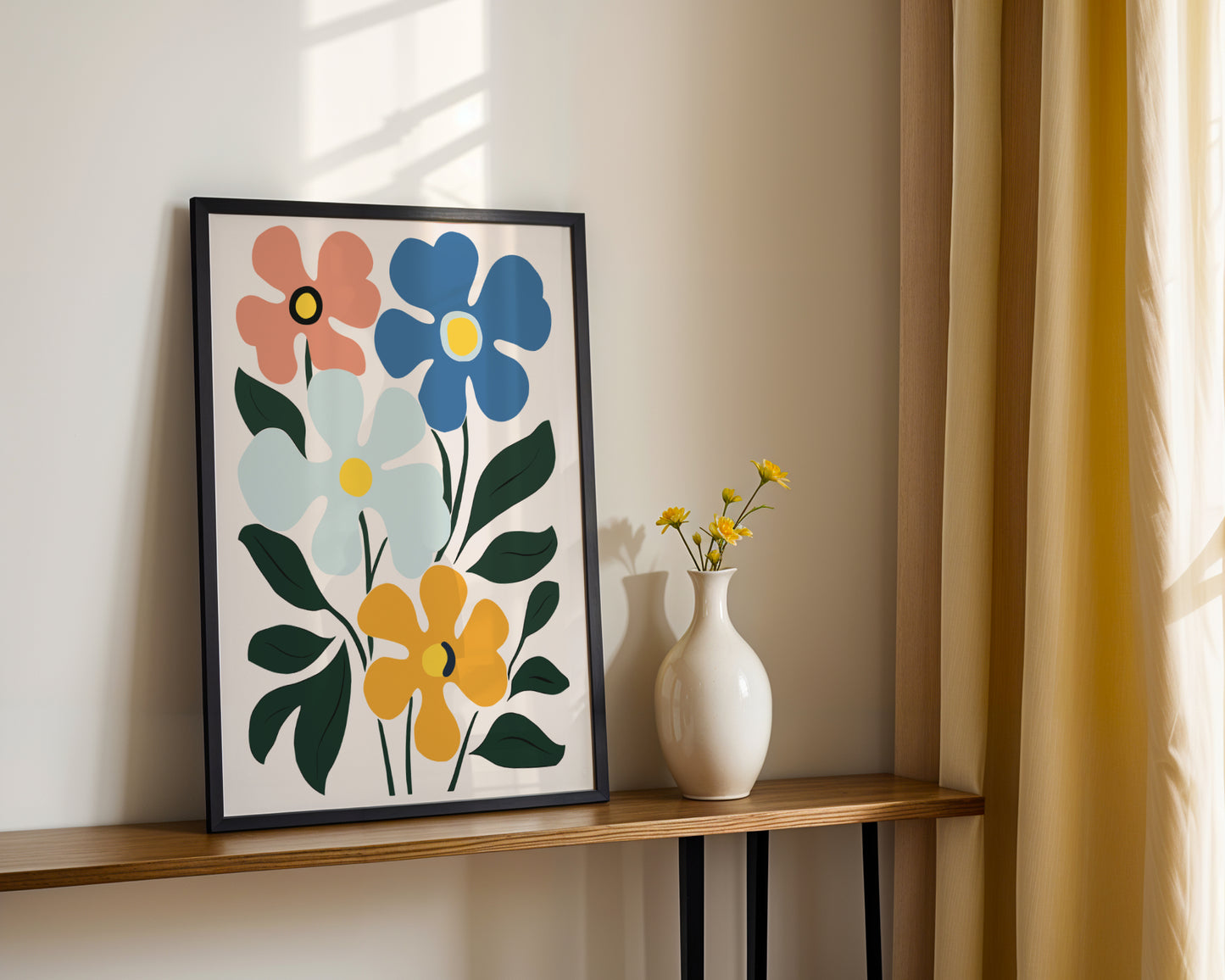 Vibrant Abstract Floral Framed Wall Art – Framed Wall Art Poster - Image 3