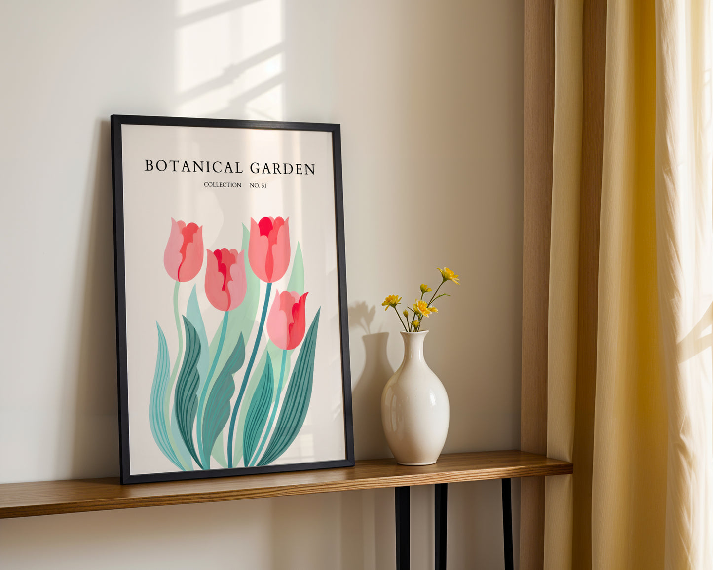 Pink Tulip Botanical Garden Framed Poster – Framed Wall Art Poster - Image 3