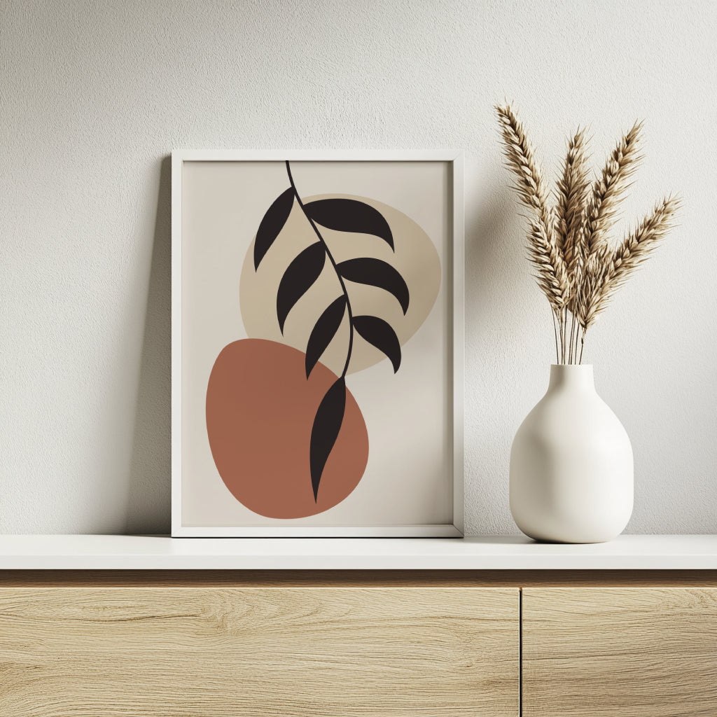 Abstract Botanical & Geometric Framed Wall Art Set – Framed Wall Art Poster - Image 4