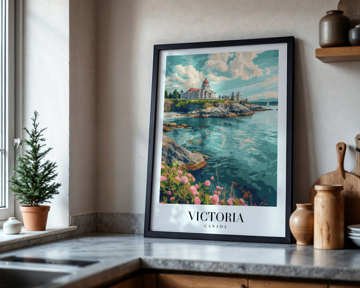 Victoria Canada Coastal Landscape Framed Poster – Framed Wall Art Poster - Image 4