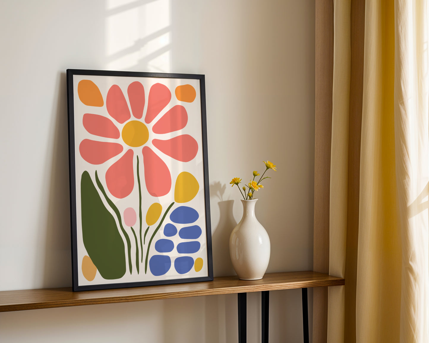 Modern Abstract Floral Garden Framed Poster – Framed Wall Art Poster - Image 3