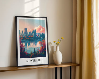 Vibrant Montreal City Autumn Wall Art – Framed Wall Art Poster - Image 2