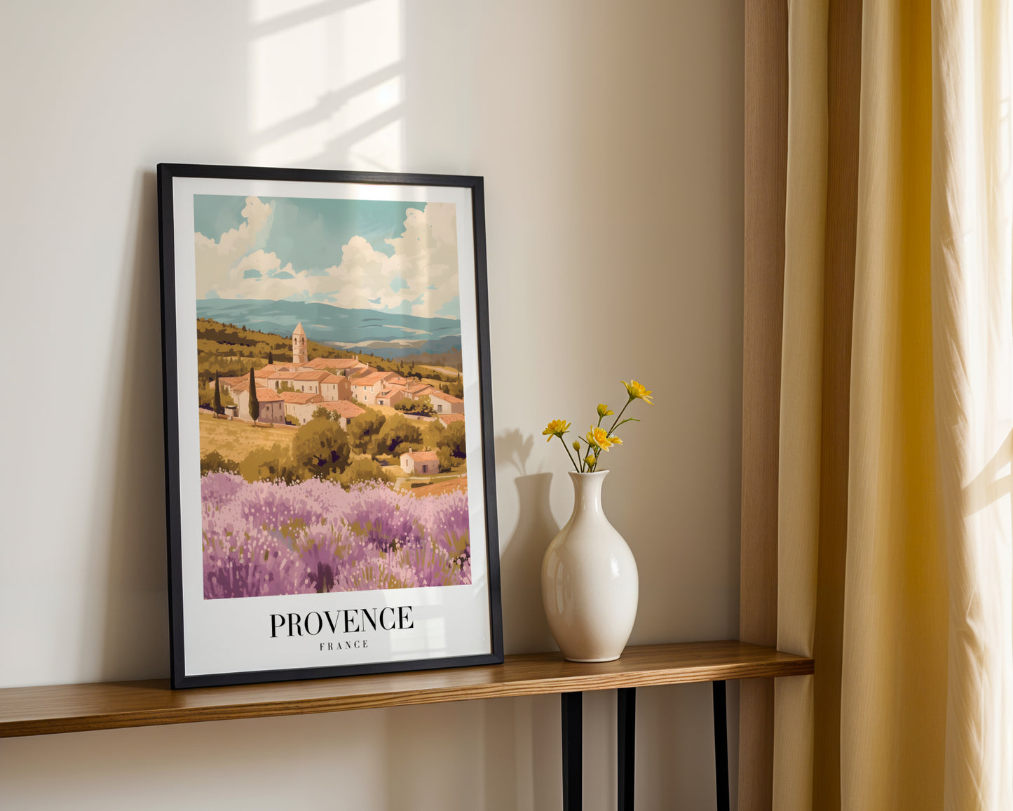 Provence Lavender Fields Village Framed Poster – Framed Wall Art Poster - Image 2