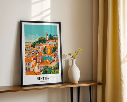 Vibrant Sintra Portugal Cityscape Framed Poster – Framed Wall Art Poster - Image 2