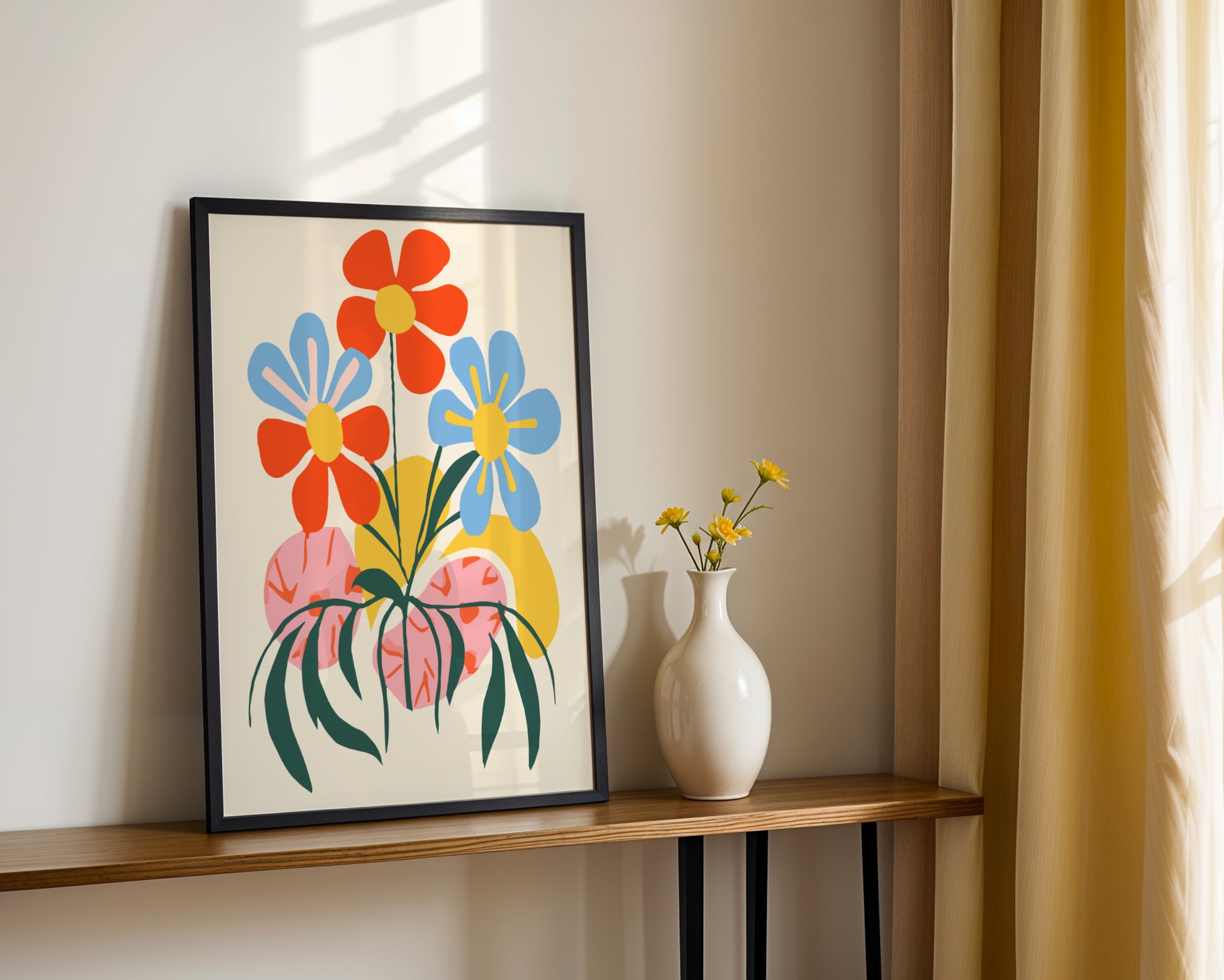 Vibrant Abstract Floral Bouquet Framed Poster – Framed Wall Art Poster - Image 3
