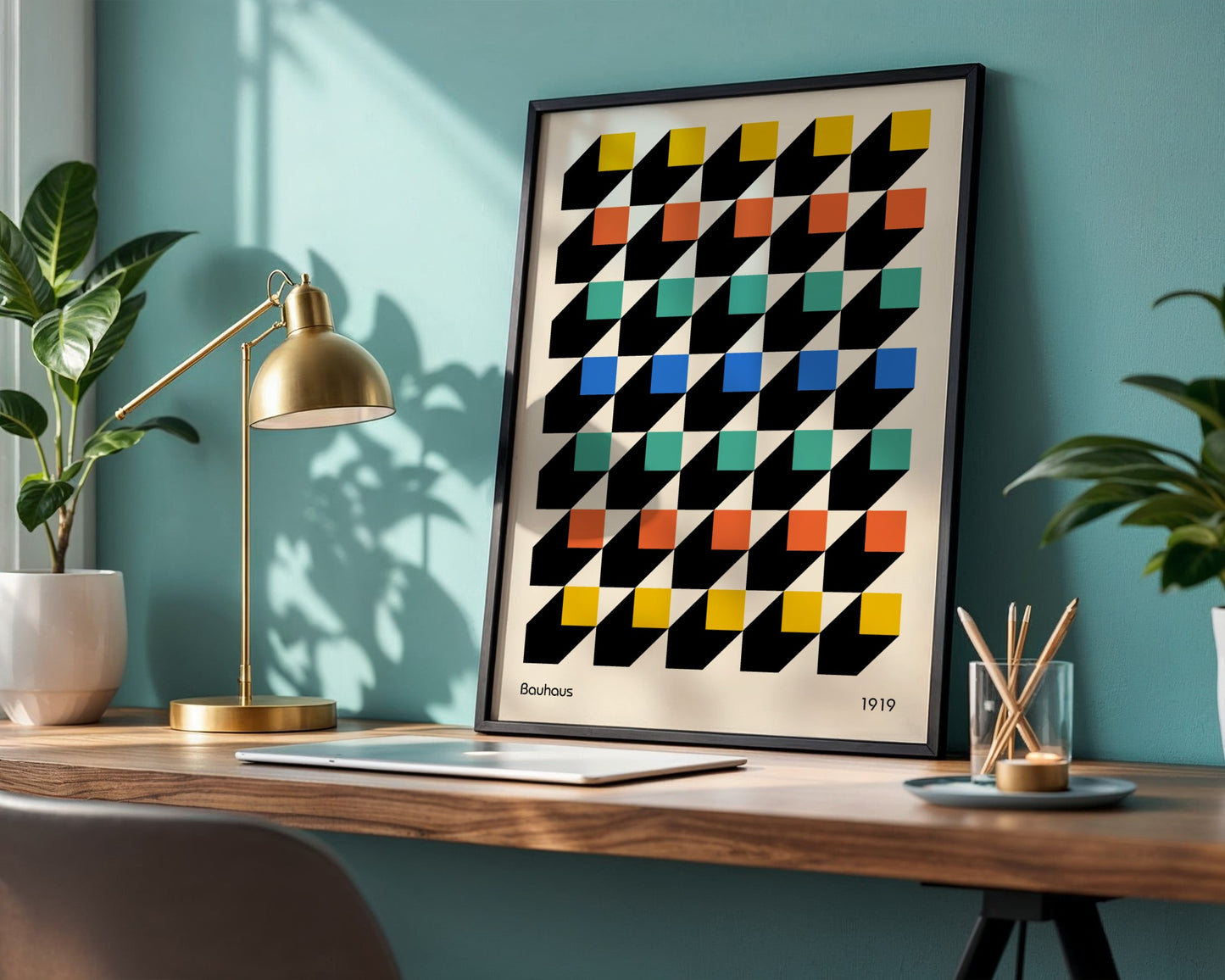 Bauhaus Dynamic Forms Framed Poster - Image 3