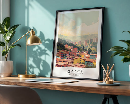 Bogotá Colombia Cityscape Framed Poster – Framed Wall Art Poster - Image 1