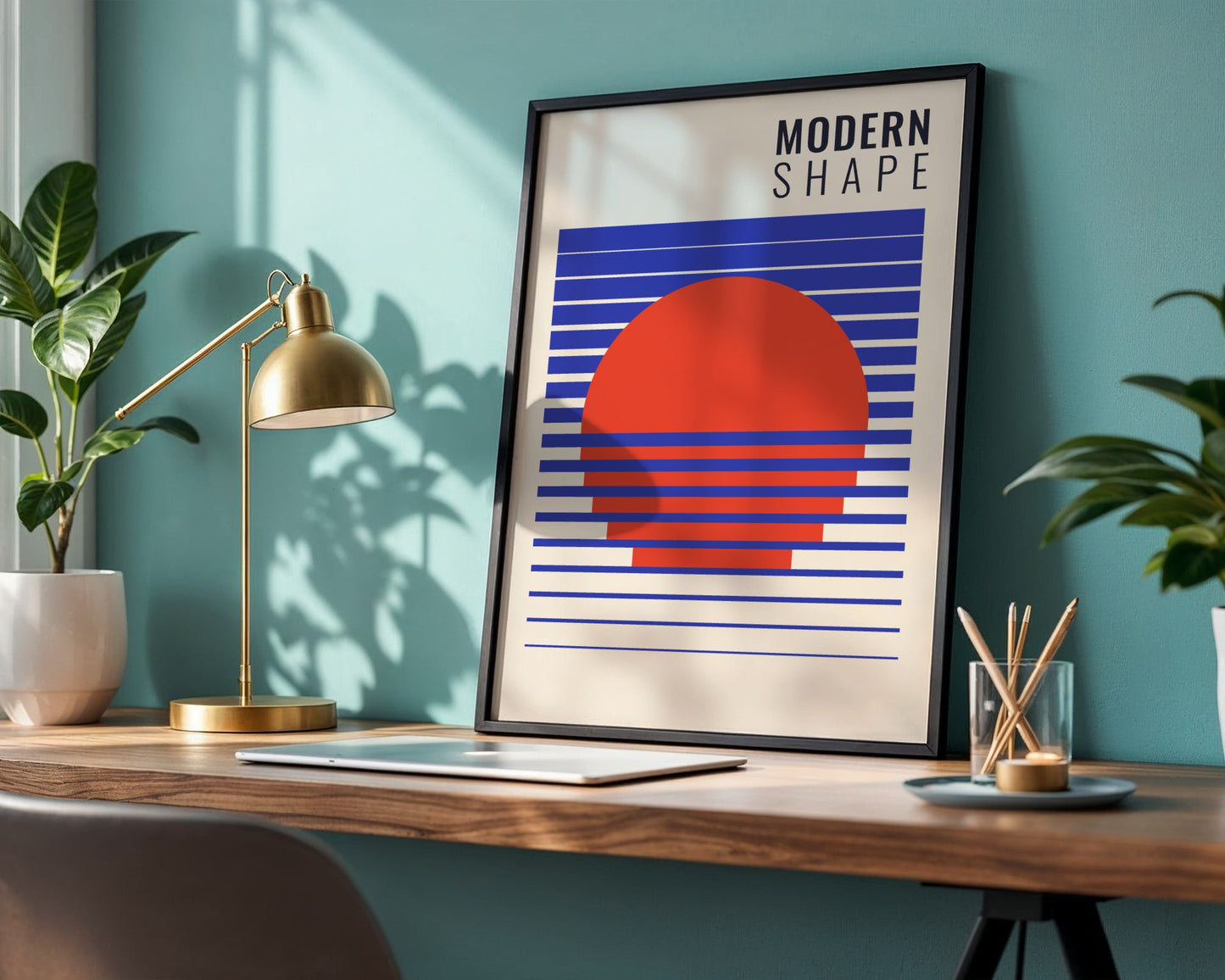 Bauhaus Mathematical Forms Framed Poster - Image 3
