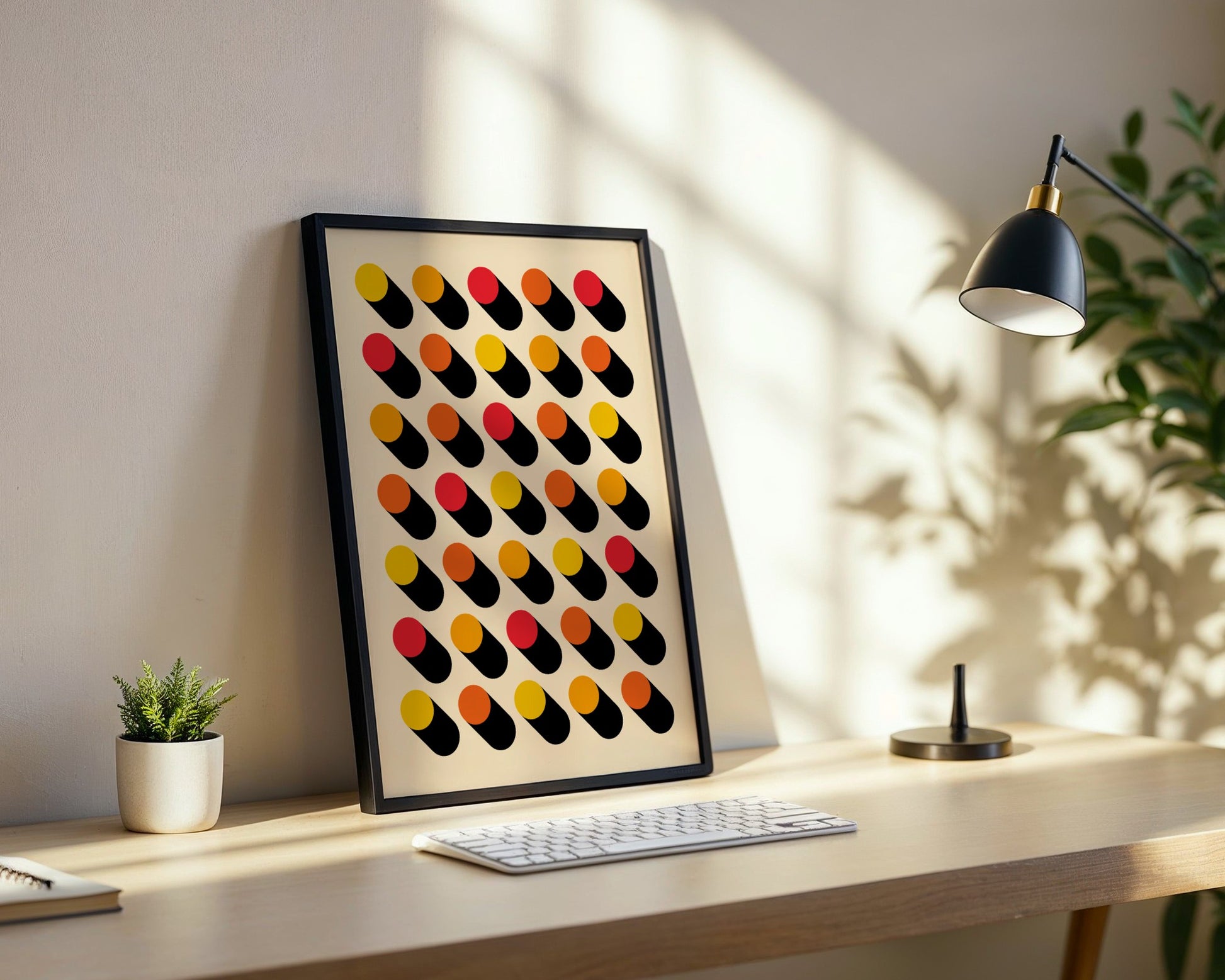Bauhaus Circular Forms Framed Poster - Image 2