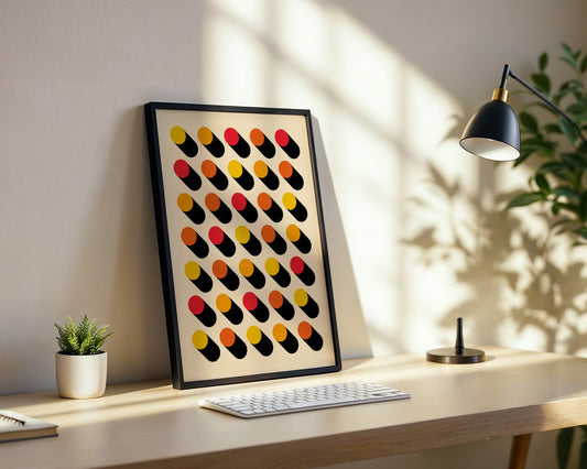 Bauhaus Circular Forms Framed Poster - Image 2
