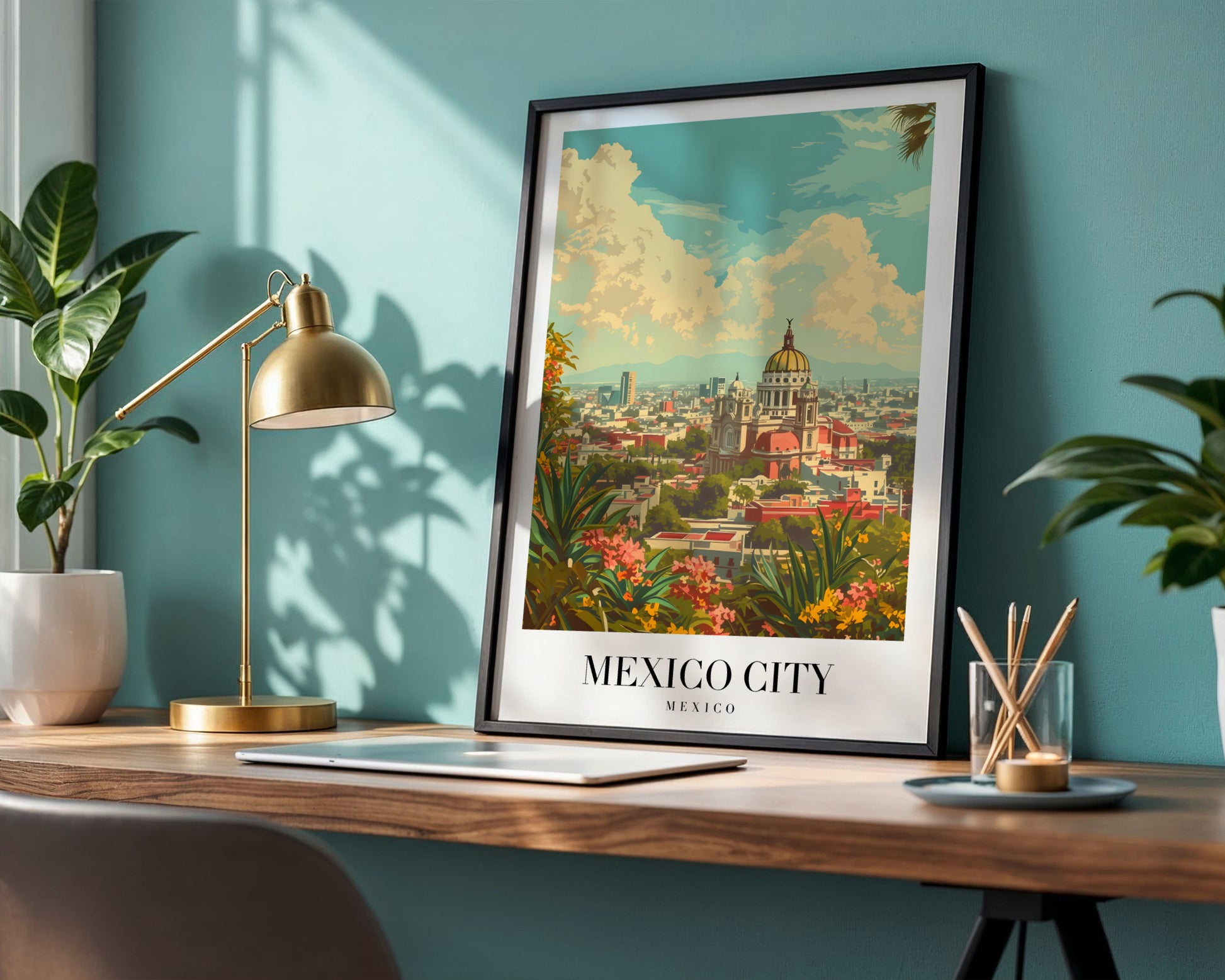 Vibrant Mexico City Golden Dome Framed Poster – Framed Wall Art Poster - Image 1