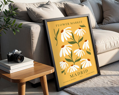 Madrid Flower Market Daisy Botanical Framed Poster – Framed Wall Art Poster - Image 3