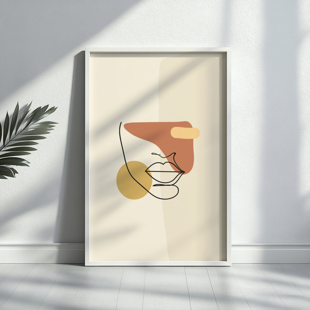 Desert Sunset Abstract Framed Poster - Image 2