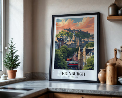 Edinburgh Scotland Cityscape Framed Poster – Framed Wall Art Poster - Image 4