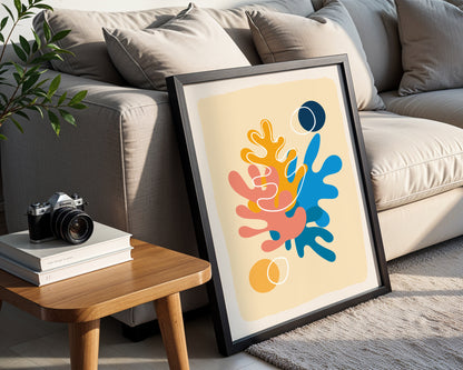 Vibrant Abstract Organic Forms Framed Poster – Framed Wall Art Poster - Image 2