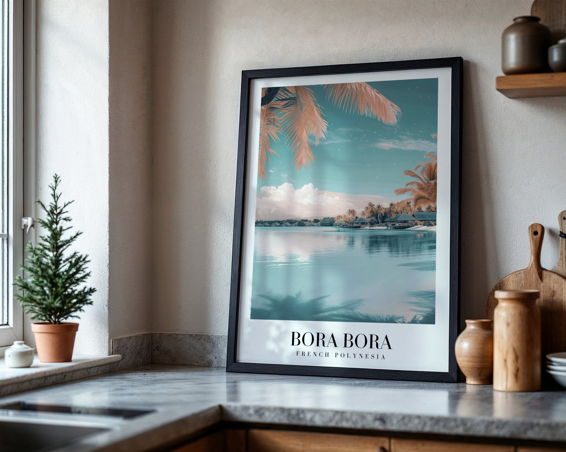 Bora Bora Tropical Lagoon Dream Framed Poster – Framed Wall Art Poster - Image 4