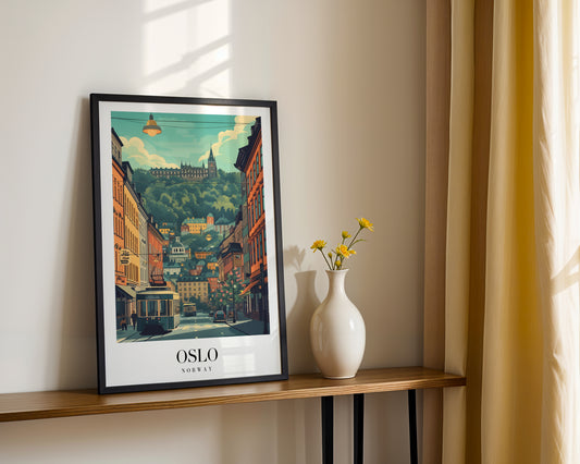 Oslo Norway Cityscape Framed Poster – Framed Wall Art Poster - Image 2