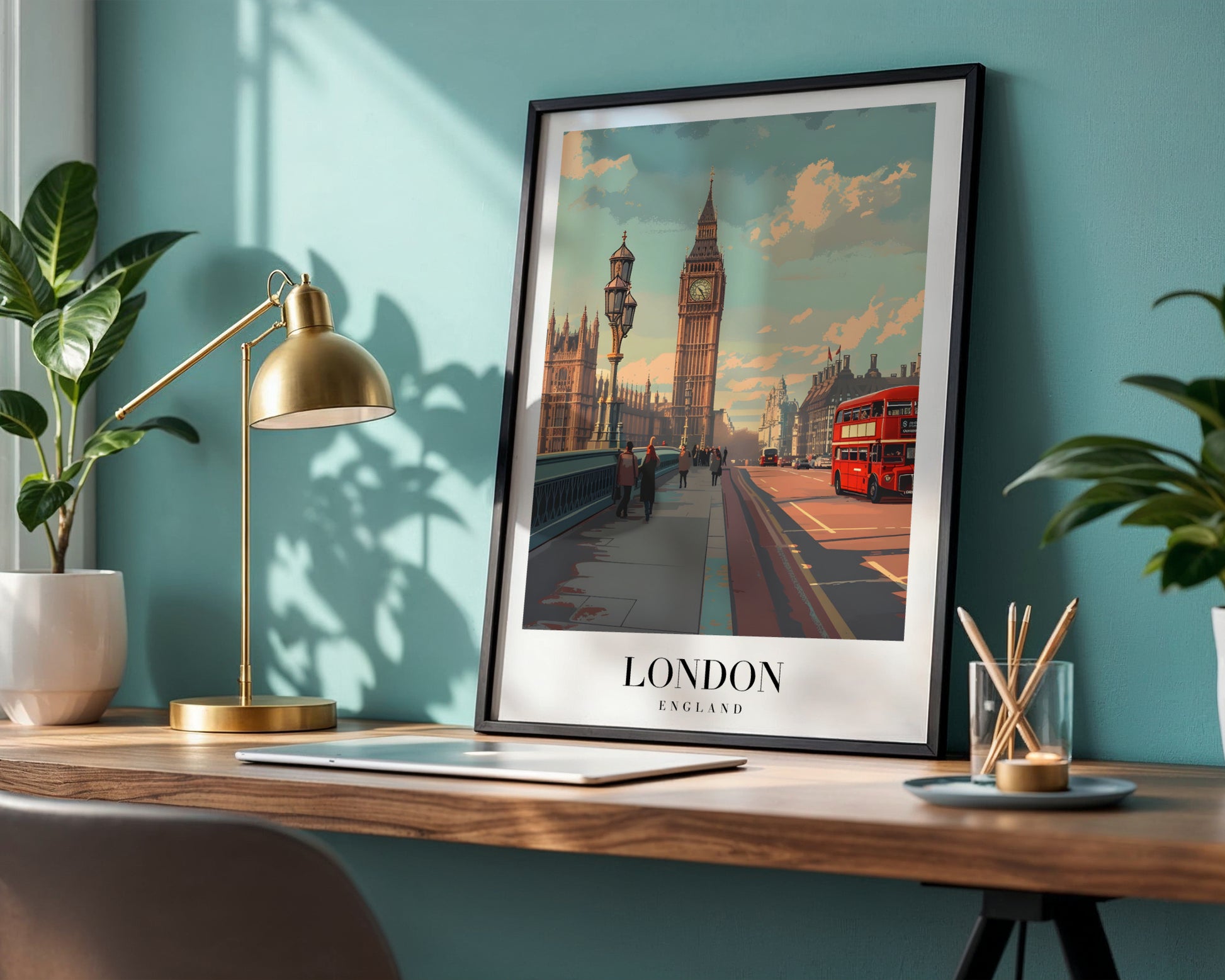 Iconic London Big Ben Cityscape Framed Poster – Framed Wall Art Poster - Image 1