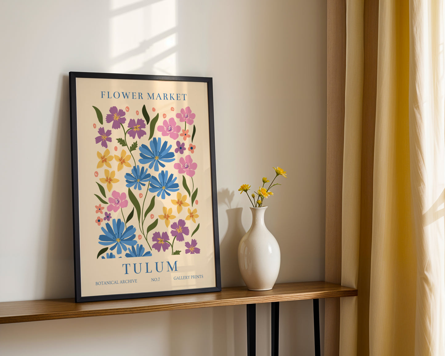 Tulum Flower Market Botanical Gallery Framed Poster – Framed Wall Art Poster - Image 3