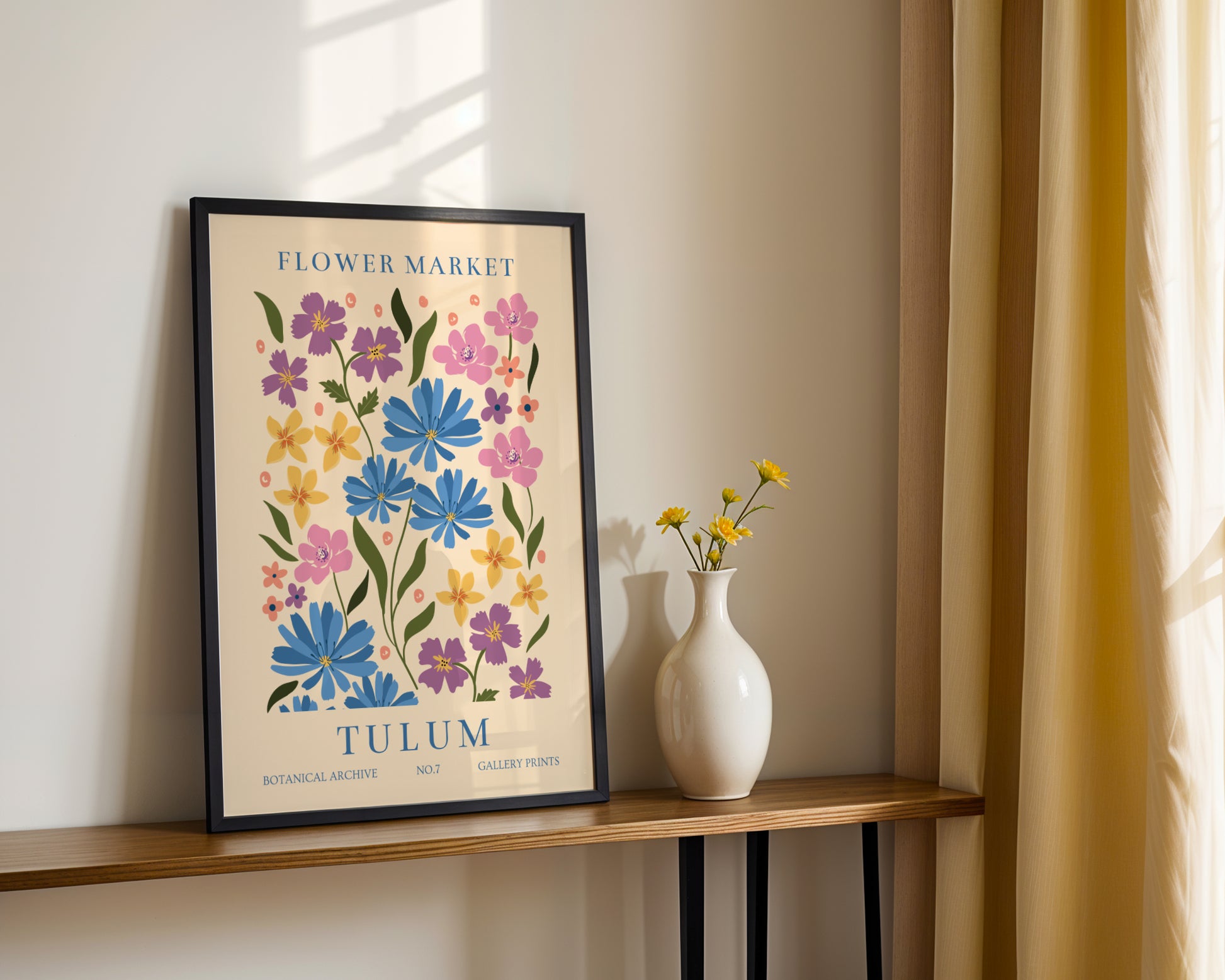Tulum Flower Market Botanical Gallery Framed Poster – Framed Wall Art Poster - Image 3