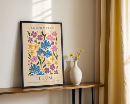 Tulum Flower Market Botanical Gallery Framed Poster – Framed Wall Art Poster - Image 3
