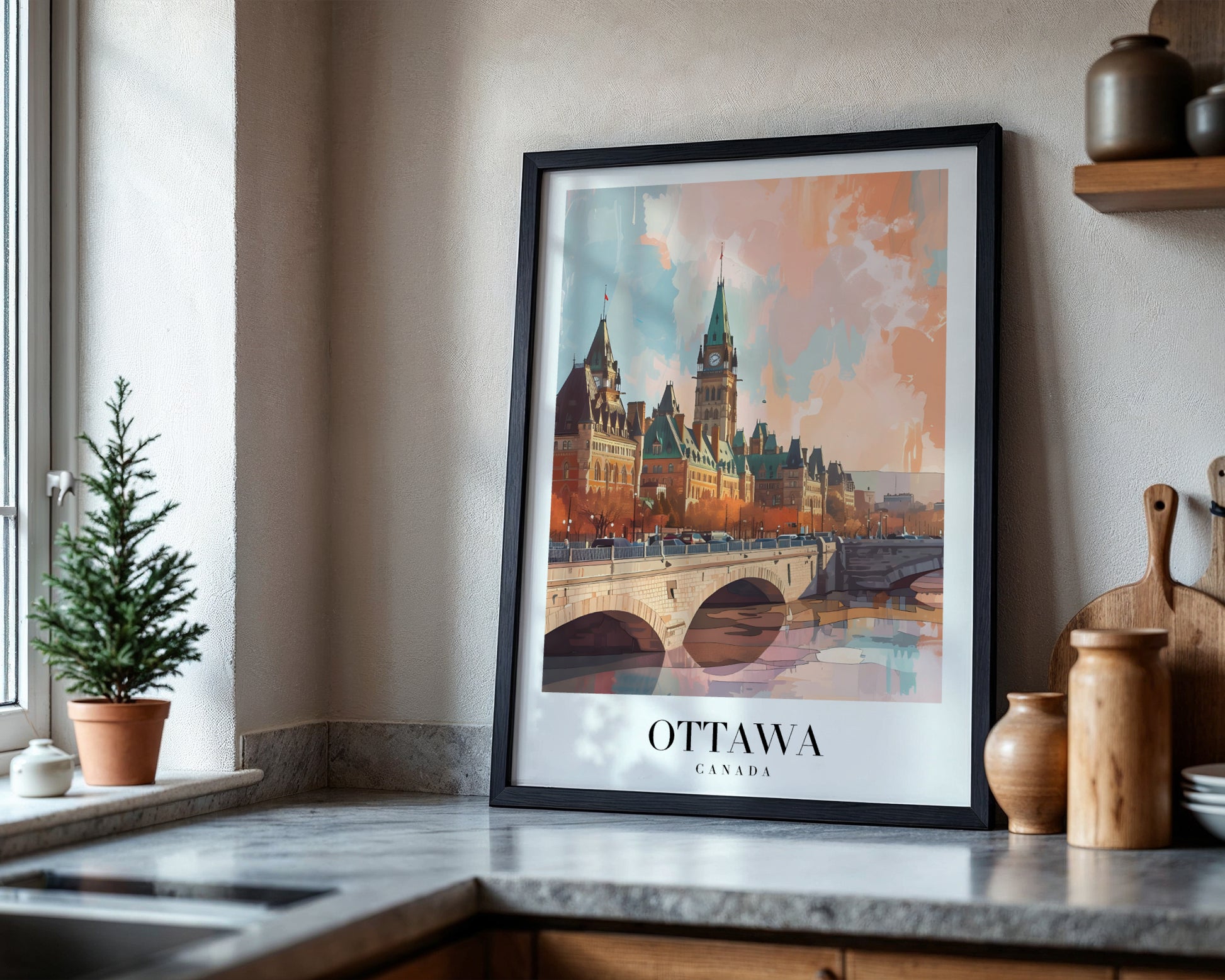 Ottawa Canada Cityscape Framed Poster – Framed Wall Art Poster - Image 4