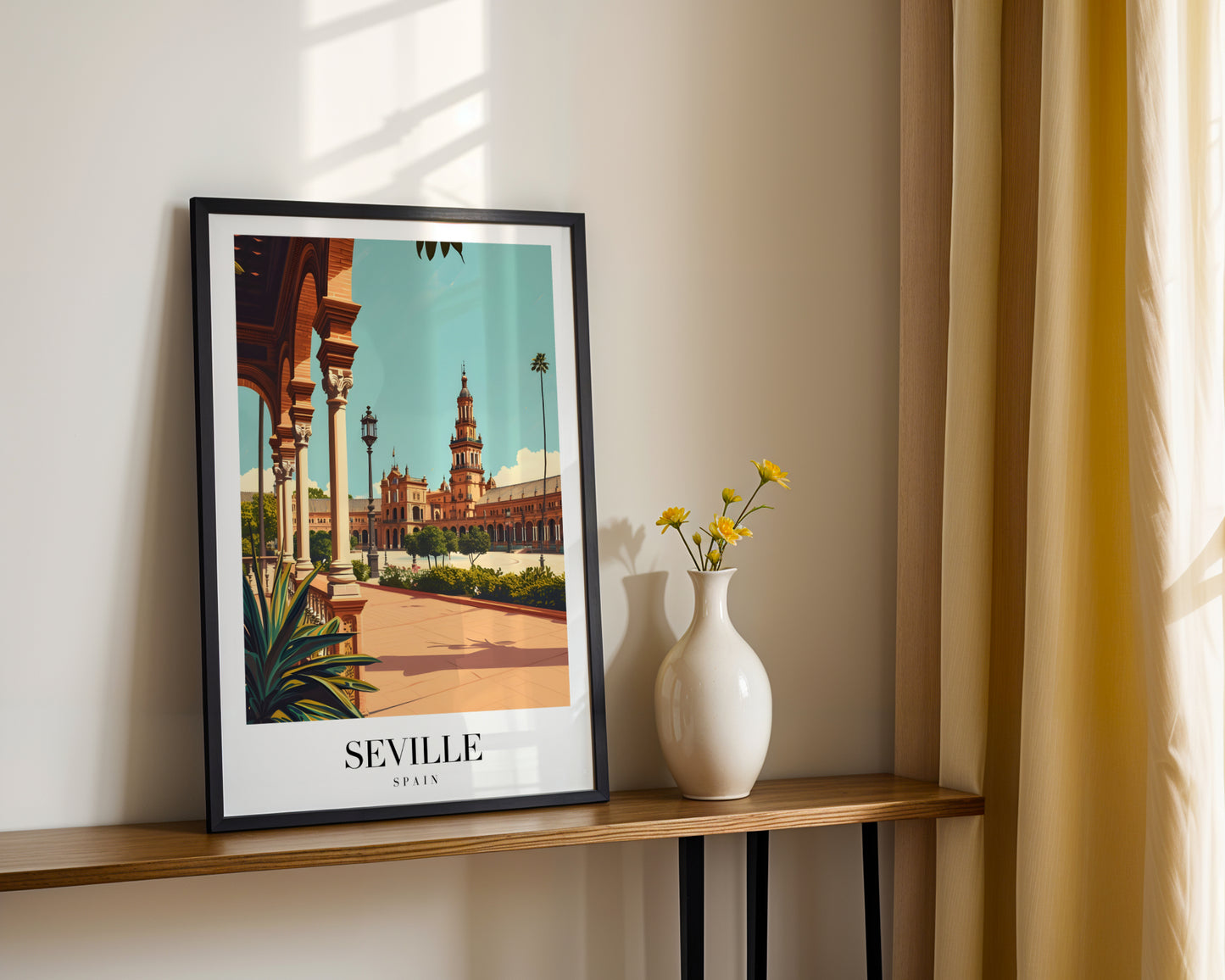 Seville Spain Plaza de España Framed Poster – Framed Wall Art Poster - Image 2