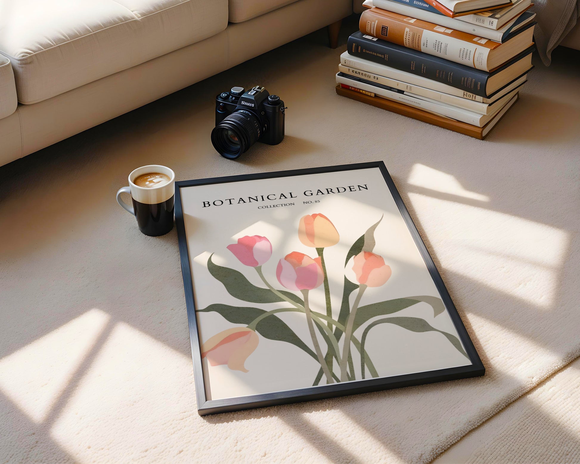 Botanical Garden Tulips Framed Poster – Framed Wall Art Poster - Image 4