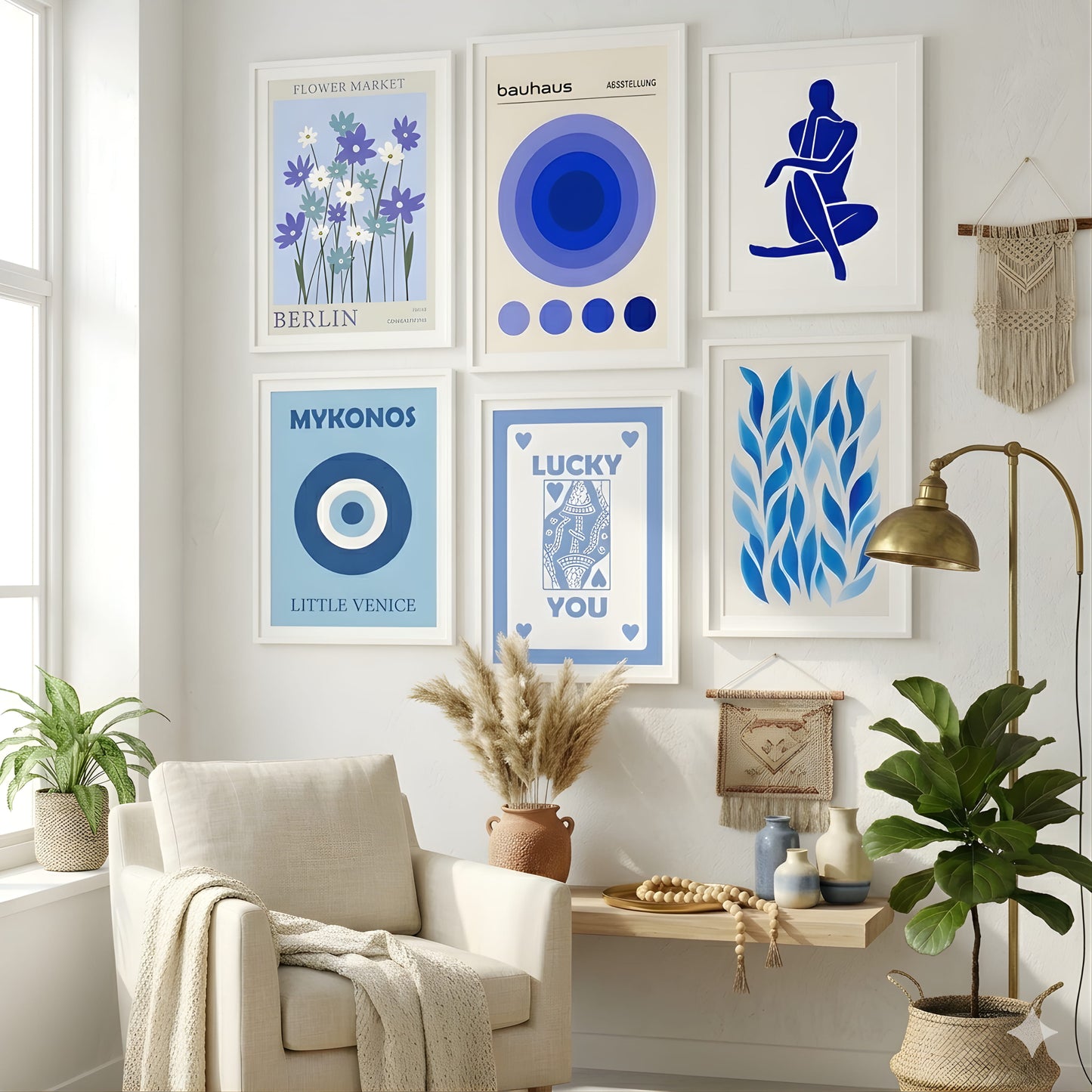 The Sapphire Studio Set - 6 Framed Prints
