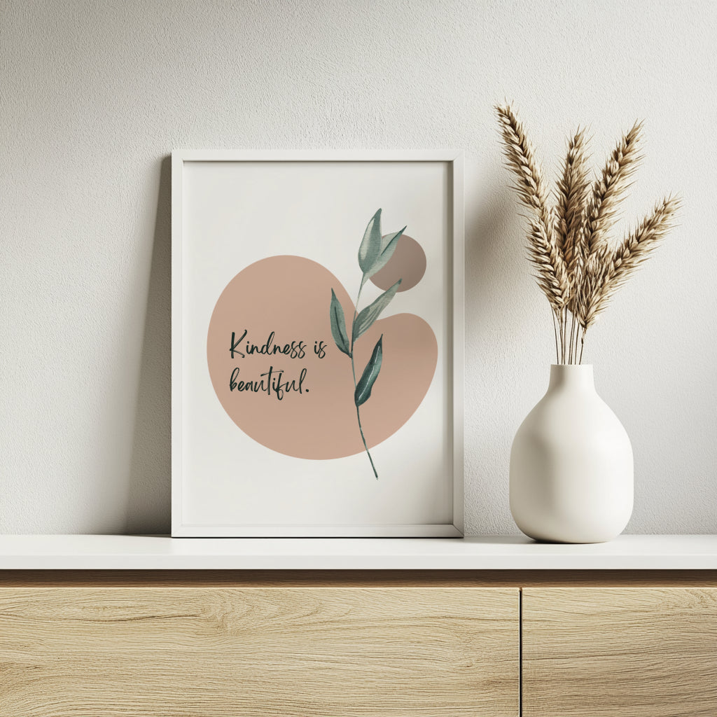 Boho Botanical Abstract & Inspirational Gallery Wall Art Set – Framed Wall Art Poster - Image 4