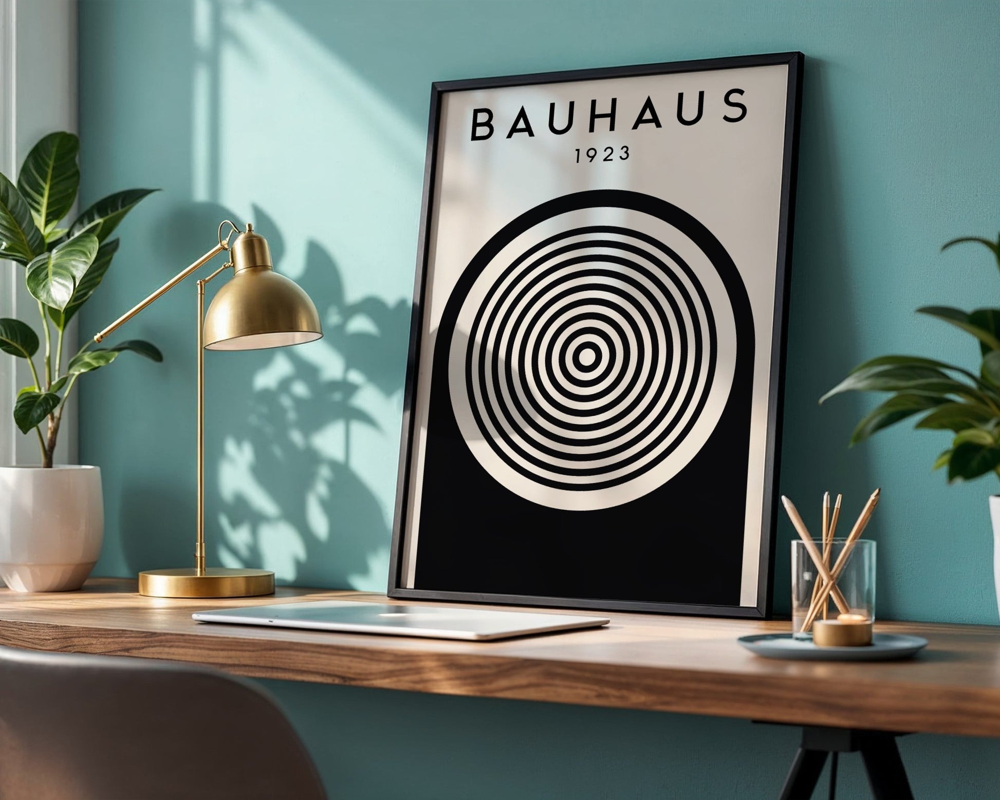 Bauhaus 1923 Geometric Exhibition Framed Poster - Image 3