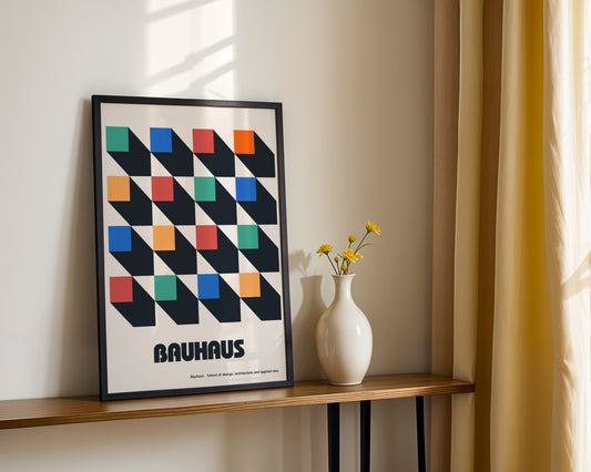 Bauhaus Geometric Abstraction Framed Poster - Image 1