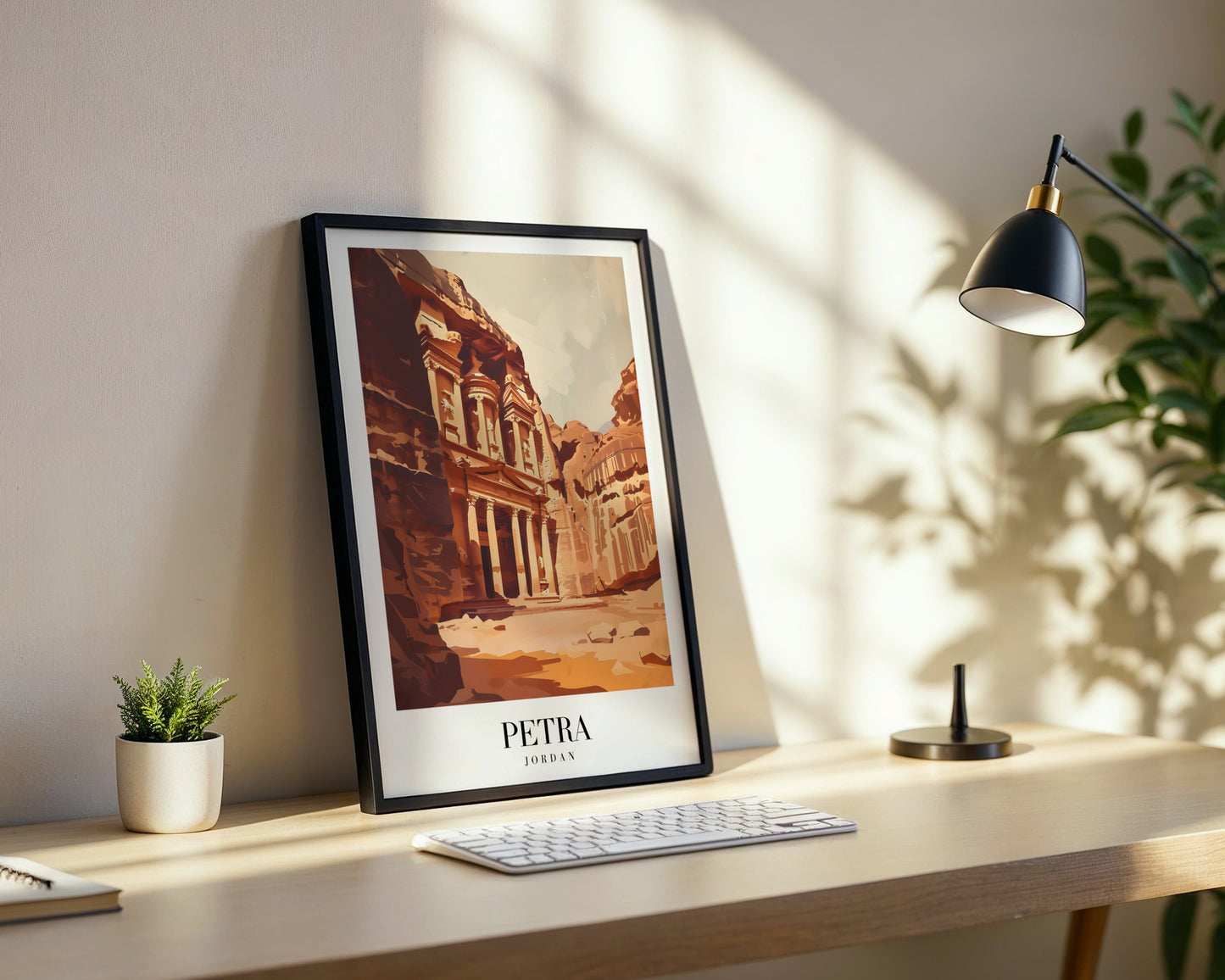 Petra Jordan Al-Khazneh Treasury Framed Poster – Framed Wall Art Poster - Image 3