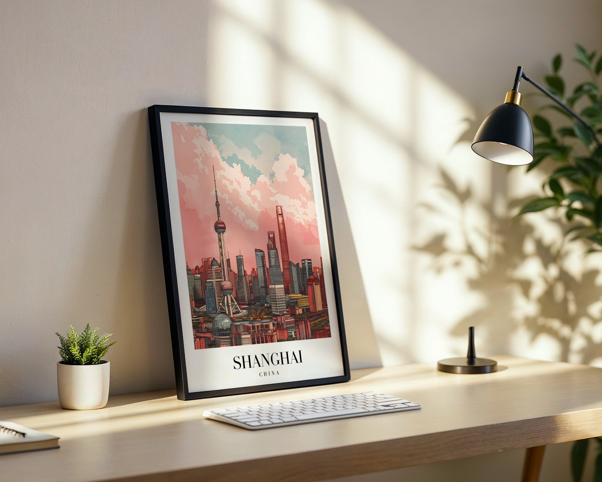 Shanghai China Cityscape Framed Poster – Framed Wall Art Poster - Image 3