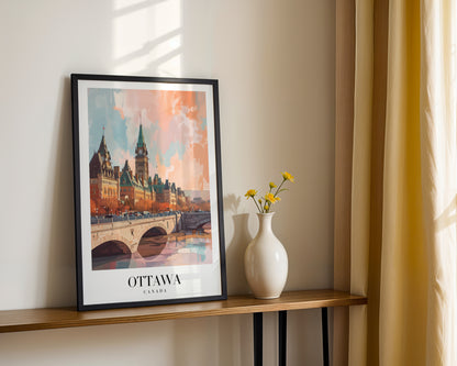 Ottawa Canada Cityscape Framed Poster – Framed Wall Art Poster - Image 2