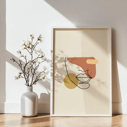 Desert Sunset Abstract Framed Poster - Image 1