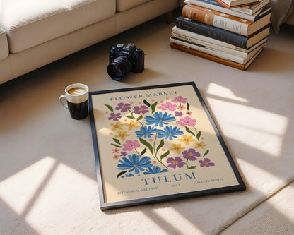 Tulum Flower Market Botanical Gallery Framed Poster – Framed Wall Art Poster - Image 4