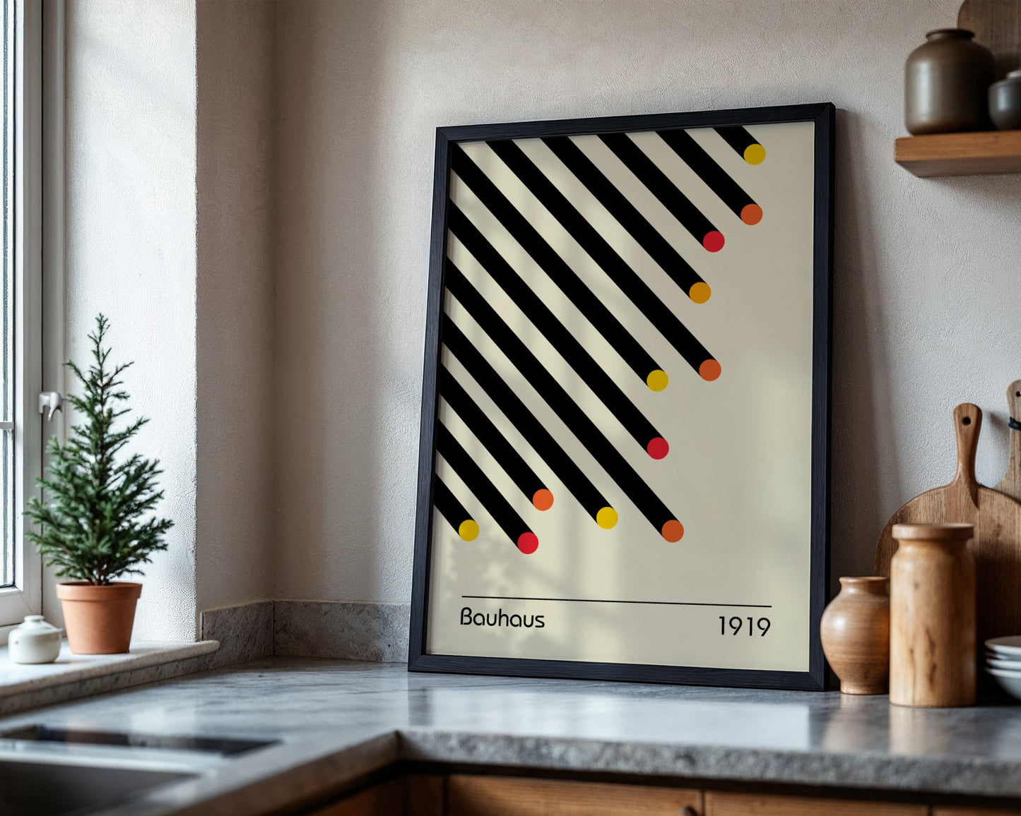 Bauhaus Bold Shapes Framed Poster - Image 4