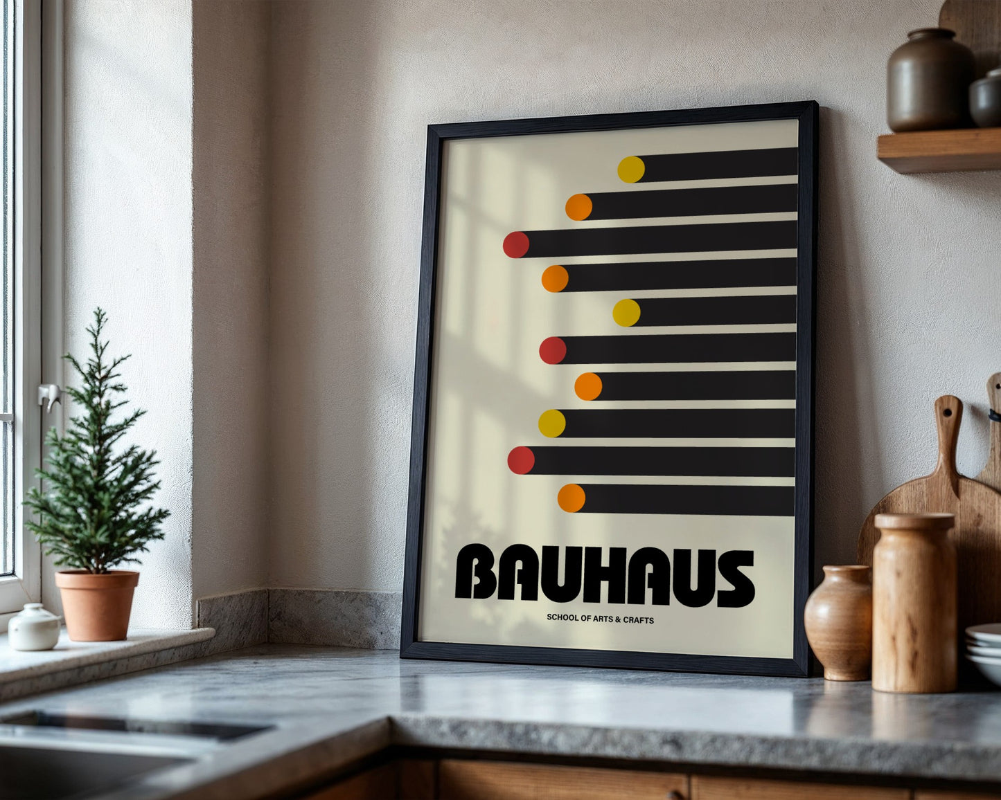 Bauhaus Constructivist Art Framed Poster - Image 4
