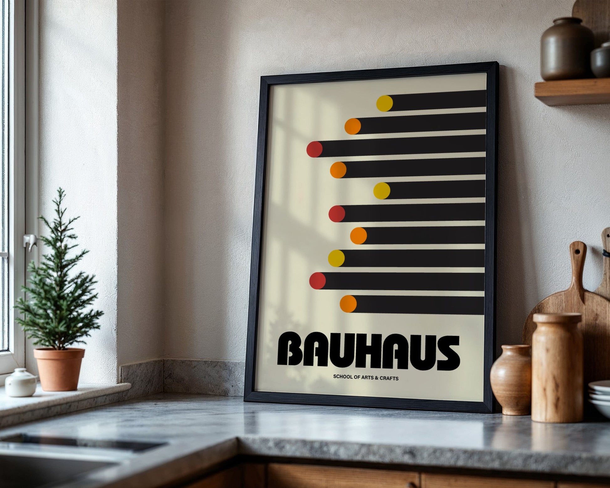 Bauhaus Constructivist Art Framed Poster - Image 4