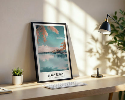 Bora Bora Tropical Lagoon Dream Framed Poster – Framed Wall Art Poster - Image 3
