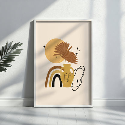 Minimalist Line Art Face Framed Poster - Image 1